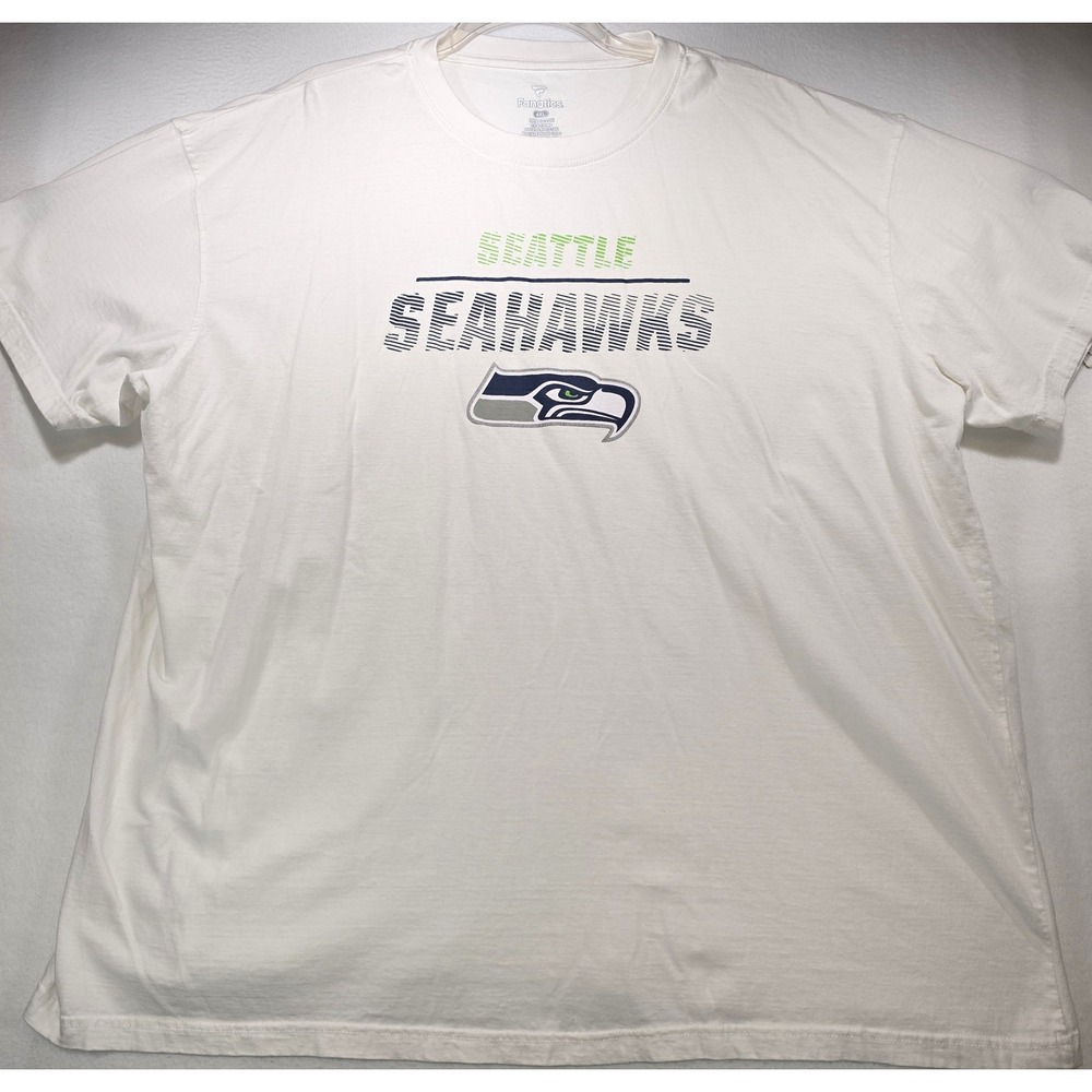Fanatics Mens Seattle Seahawks Graphic T-Shirt White 4XL Cotton NFL Tee